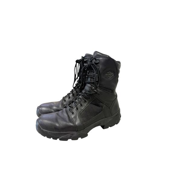 Mens Size 9.5M Harley Davidson Boots D95149 Black Lynx WaterProof Leather - Picture 1 of 8